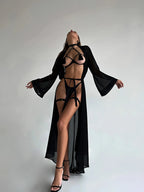 Crimson Seduction Strappy Lingerie