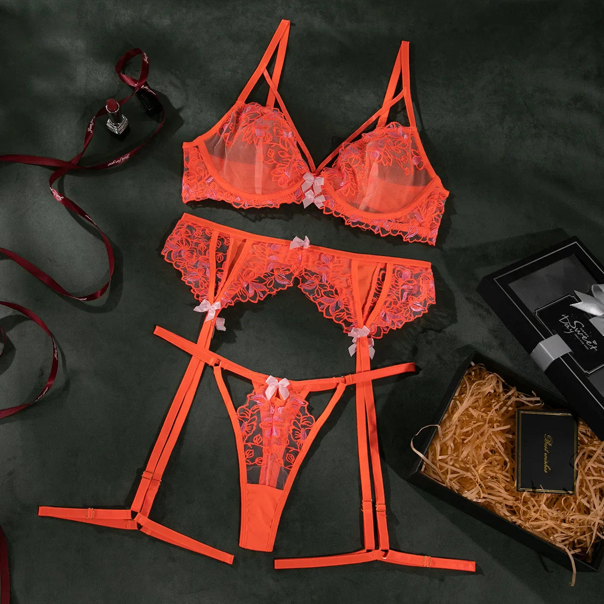 Coral Charm Lingerie Set